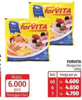 Promo Harga FORVITA Margarine 200 gr - Lotte Grosir