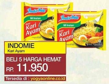 Promo Harga INDOMIE Mi Kuah Kari Ayam per 5 pcs - Yogya