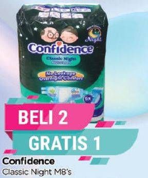 Promo Harga Confidence Adult Diapers Classic Night M8  - TIP TOP
