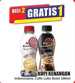 Promo Harga Kopi Kenangan Ready to Drink Indonesiano, Caffe Latte 200 ml - Hari Hari