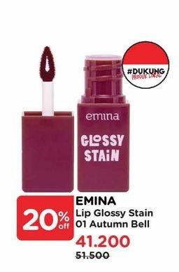 Promo Harga Emina Glossy Stain 01 Autumn Bell 3 gr - Watsons