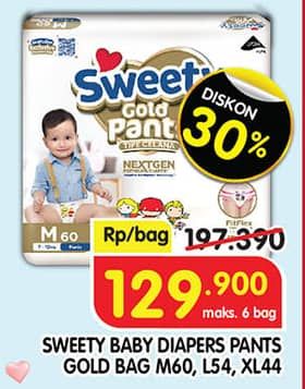 Promo Harga Sweety Gold Pants M60, L54, XL44 44 pcs - Superindo