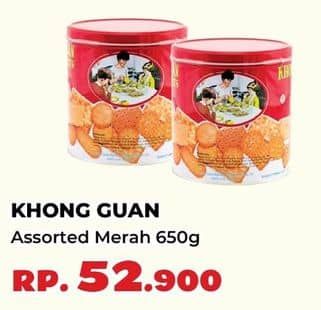 Promo Harga Khong Guan Assorted Biscuit Red Mini 650 gr - Yogya