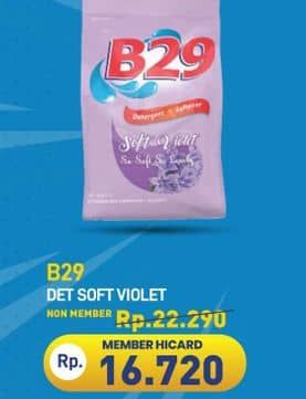 Promo Harga B29 Detergent + Softener Soft Violet 777 gr - Hypermart