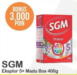 Promo Harga SGM Eksplor 5+ Susu Pertumbuhan Madu 400 gr - Alfamart