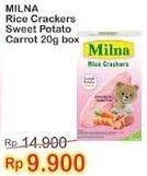 Promo Harga MILNA Rice Crackers Sweet Potato Carrot 5 pcs - Indomaret
