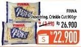 Promo Harga FINNA French Fries Shoestring, Crinkle Cut 900 gr - Hypermart