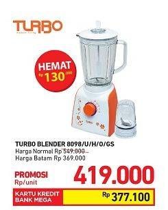 Promo Harga TURBO Blender 8098 U/H/0/GS  - Carrefour