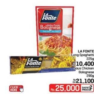 Promo Harga La Fonte Spaghetti + Saus  - LotteMart