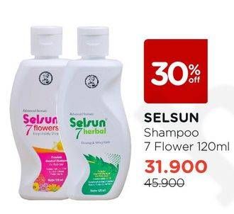 Promo Harga SELSUN Shampoo Anti Dandruff 7 Flowers, Anti Dandruff 7 Herbal 120 ml - Watsons