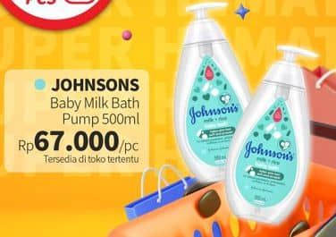 Promo Harga Johnsons Baby Milk Bath Milk + Rice 500 ml - Guardian