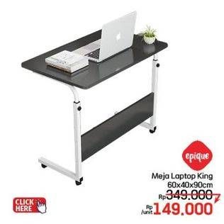 Promo Harga Epique Meja Laptop King 60 X 40 X 90 Cm  - LotteMart
