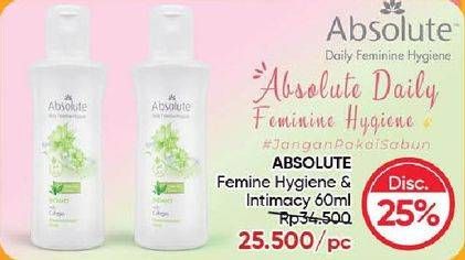 Promo Harga Absolute Feminine Hygiene 60 ml - Guardian