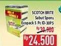 Promo Harga 3M SCOTCH BRITE Sabut Spon ID-30P5 5 pcs - Hypermart