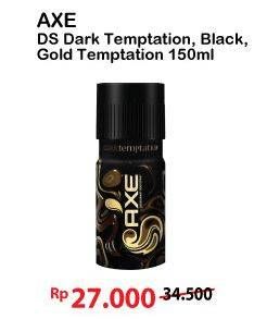 Promo Harga AXE Deo Spray Dark Temptation, Black, Gold Temptation 150 ml - Alfamart