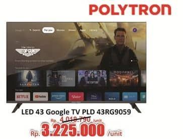 Promo Harga Polytron Smart Cinemax Google TV 43 Inch – PLD 43RG9059  - Hari Hari