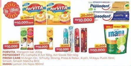 Promo Harga Pepsodent Pasta Gigi Complete 8 Actions Multi Protection, Siwak, Siwak Habbatussauda 150 gr - Alfamart