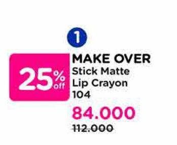 Promo Harga Make Over Color Stick Matte Crayon 104  - Watsons