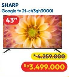 Promo Harga Sharp 2TC43GH3000I 43 Inch 2K Google TV  - Hypermart