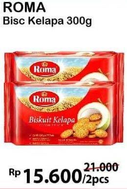 Promo Harga ROMA Biskuit Kelapa per 2 pouch 300 gr - Alfamart