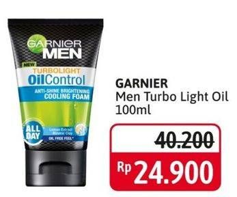 Promo Harga GARNIER MEN Turbo Light Oil Control Facial Foam 100 ml - Alfamidi