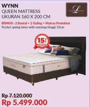 Promo Harga LADY AMERICANA Wynn Bed Set Queen 160x200cm  - COURTS