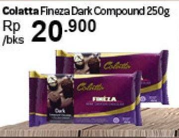 Promo Harga Colatta Fineza Compound Chocolate Dark 250 gr - Carrefour
