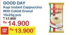 Promo Harga Good Day Cappuccino per 10 sachet 25 gr - Indomaret