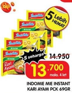 Promo Harga Indomie Mi Kuah Kari Ayam 72 gr - Superindo