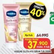 Promo Harga Vaseline Healthy Bright Gluta-Hya Lotion 200 ml - Superindo