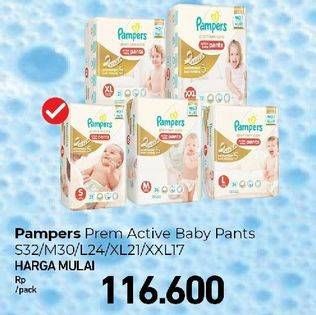 Promo Harga Pampers Premium Care Active Baby Pants XXL17, L24, M30, S32, XL21 17 pcs - Carrefour