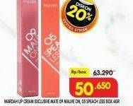 Promo Harga WARDAH Exclusive Matte Lip Cream 05 Speachless, 09 Mauve On 4 gr - Superindo