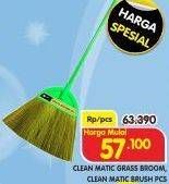 Promo Harga CLEAN MATIC Grass Broom, CLEAN MATIC Brush   - Superindo