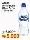 Promo Harga AQUA Air Mineral 750 ml - Indomaret