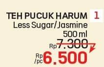 Promo Harga Teh Pucuk Harum Minuman Teh Less Sugar, Jasmine 500 ml - LotteMart