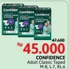 Confidence Adult Classic Night Ekstra Serap & Kering 6 pcs Diskon 5%, Harga Promo Rp45.000, Harga Normal Rp47.600