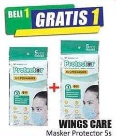 Promo Harga WINGS CARE Protector Daily Masker Kesehatan 5 pcs - Hari Hari