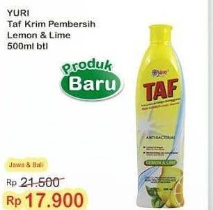 Promo Harga YURI TAF Cream Cleanser LimeLemon 500 ml - Indomaret