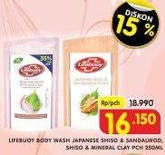 Promo Harga Lifebuoy Body Wash Sandalwood, Japanese Shiso Mineral Clay 250 ml - Superindo