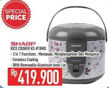 Promo Harga SHARP KS-R18MS | Rice Cooker 1.8ltr  - Hypermart