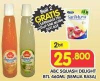 Promo Harga ABC Syrup Squash Delight All Variants per 2 botol 460 ml - Superindo