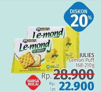 Promo Harga JULIES Biskuit Lemon Puff Cheddar  - LotteMart