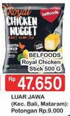 Promo Harga Belfoods Royal Nugget Chicken Nugget Stick 500 gr - Hypermart