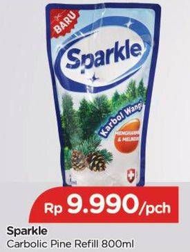 Promo Harga SPARKLE Karbol Pine 800 ml - TIP TOP