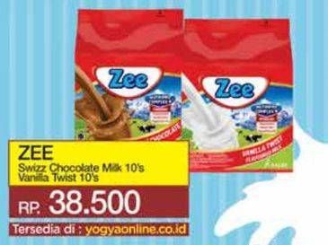 Promo Harga ZEE Susu Bubuk Vanilla Twist, Swizz Chocolate per 10 sachet 40 gr - Yogya