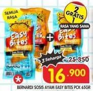 Bernardi Easy Bites Sosis 65 gr Diskon 33%, Harga Promo Rp16.900, Harga Normal Rp25.350, Beli 2 Gratis 1, Rasa Yang Sama