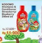 Promo Harga Kodomo Gel Shampoo & Conditioner Strawberry, Blueberry 200 ml - Indomaret