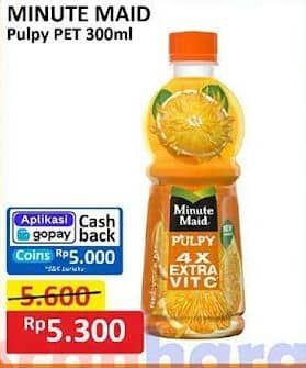 Promo Harga Minute Maid Juice Pulpy 300 ml - Alfamart