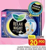 Promo Harga Laurier Relax Night Gathers 35cm, Gathers 40cm, 35cm 16 pcs - Superindo