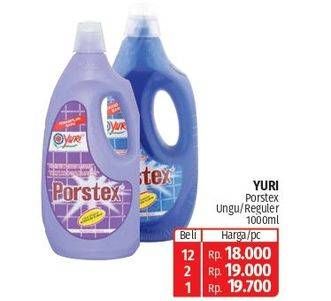Promo Harga Yuri Porstex Pembersih Porselen Biru, Lilac 1000 ml - Lotte Grosir